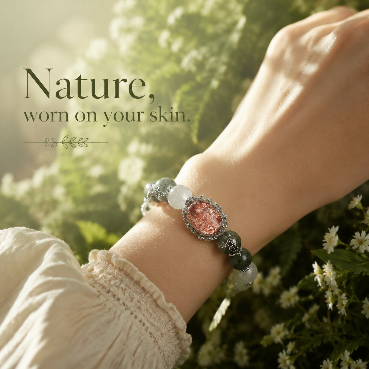 Secret Garden Crystal Bracelet - A Wearable Ggarden Of Light, Eenergy, And Natural Beauty