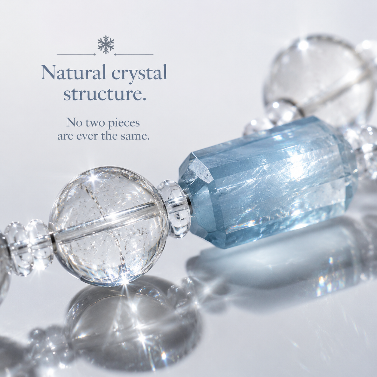 Glacier Light Crystal Bracelet - A moment of stillness captured in crystal