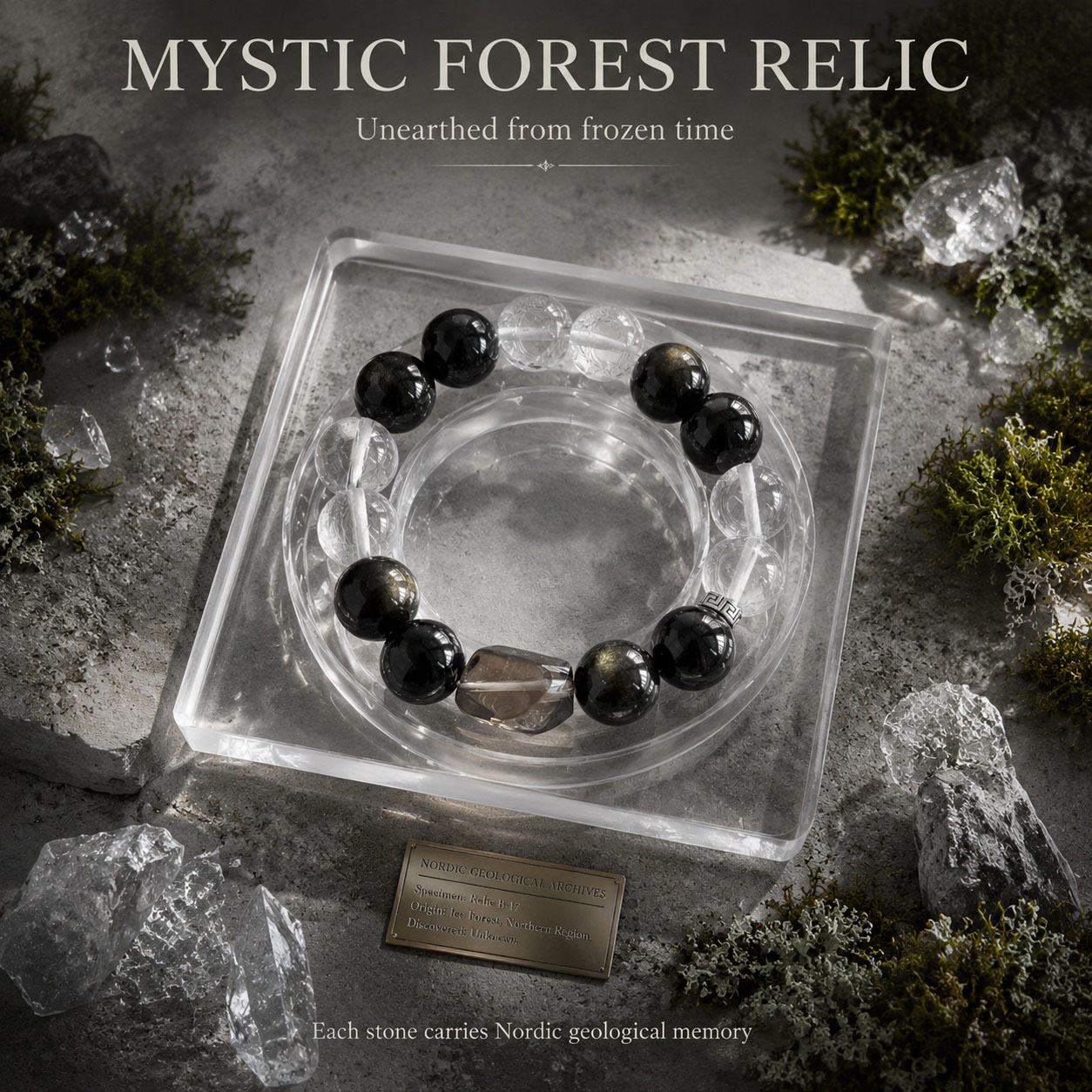 Shadow Forest Crystal Bracelet - even in the deepest shadows of life, light continues to crystallize and grow