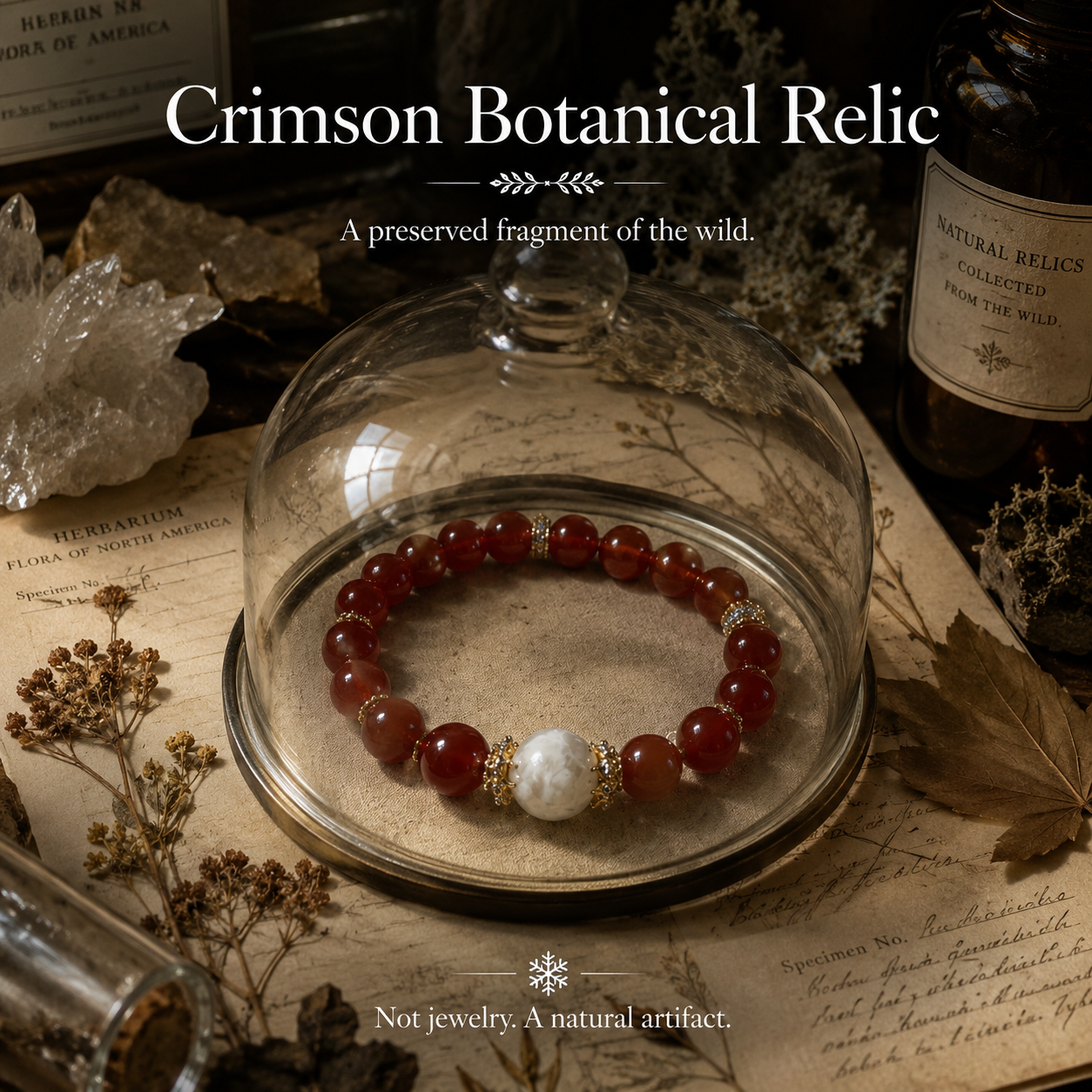 Winter Berry Sanctuary Bracelet - even in the coldest season, life continues quietly beneath the frost.