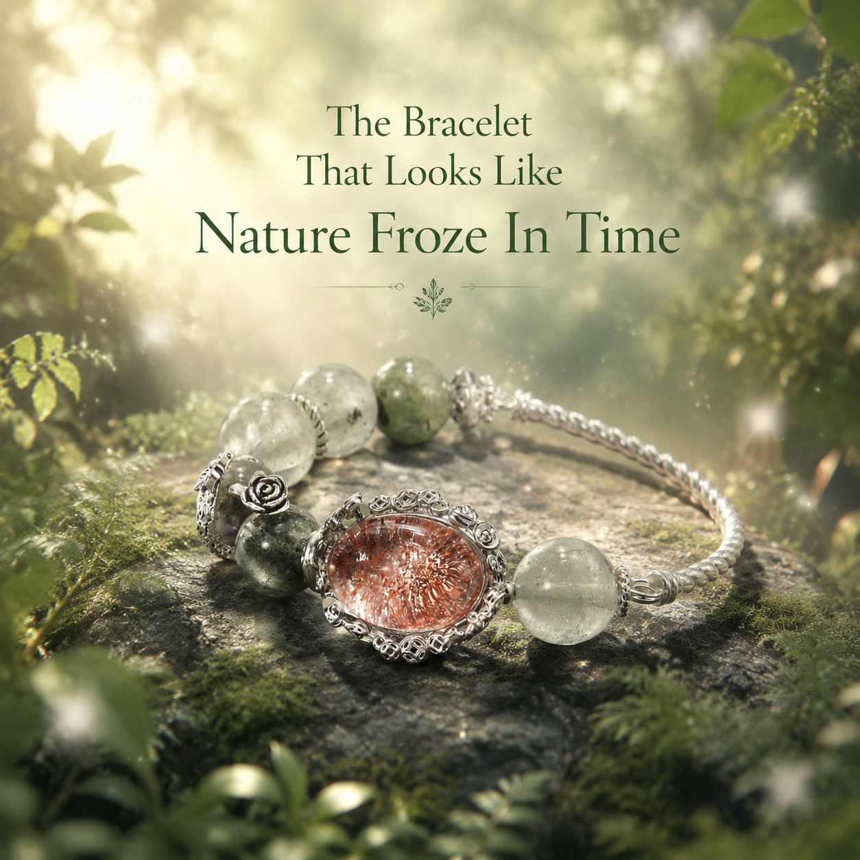 Secret Garden Crystal Bracelet - A Wearable Ggarden Of Light, Eenergy, And Natural Beauty