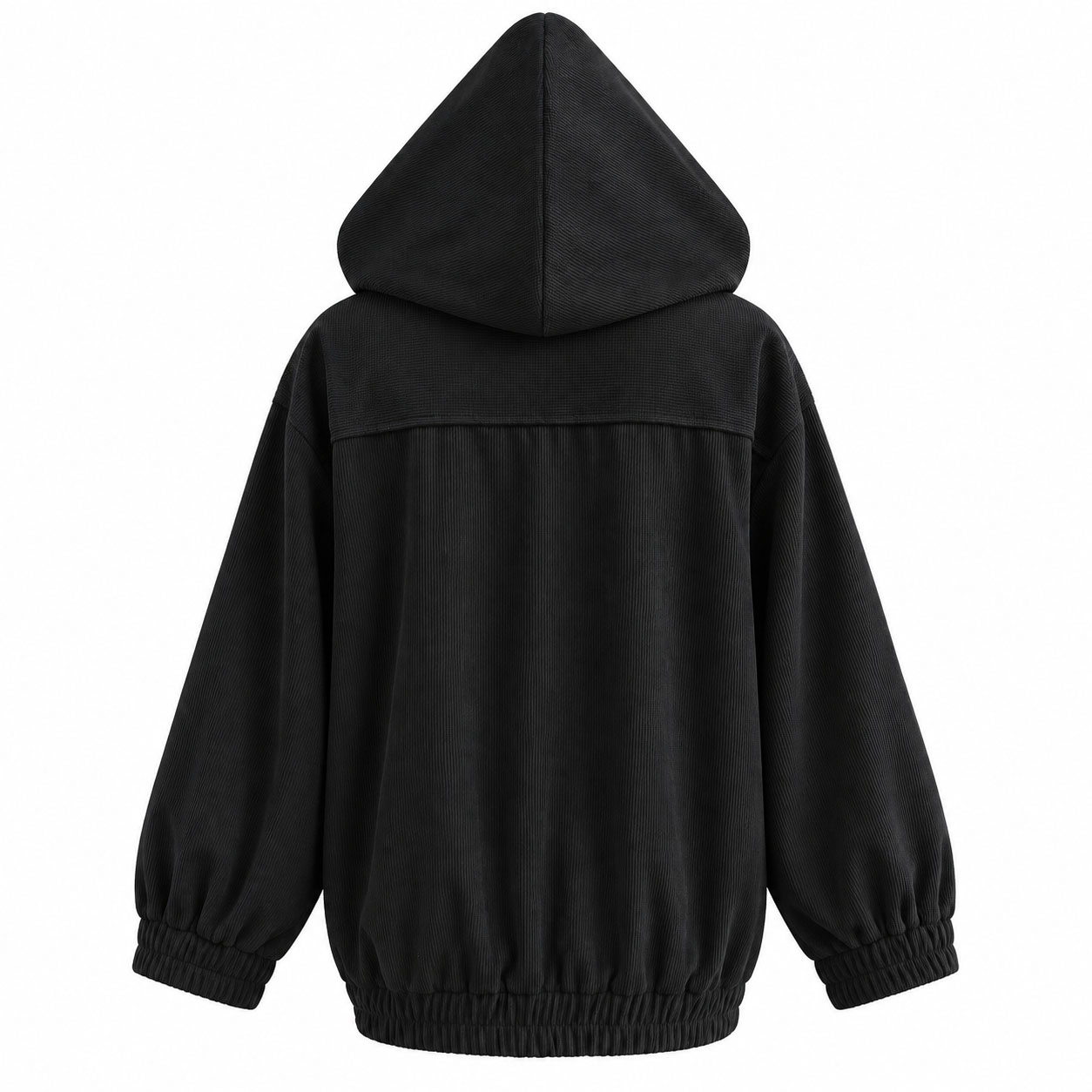 Women’s Corduroy Hooded Jacket Zip Up Casual Coat with Pockets Long Sleeve Relaxed Fit Fall Winter Outerwear