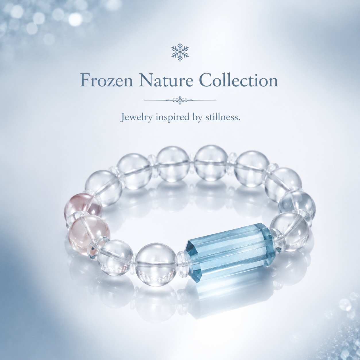Glacier Light Crystal Bracelet - A moment of stillness captured in crystal