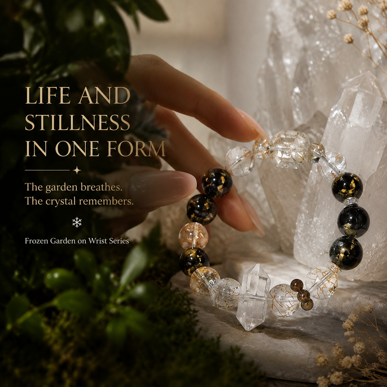 Black Gold Super Seven Crystal Bracelet - Where life and stillness exist in the same form.