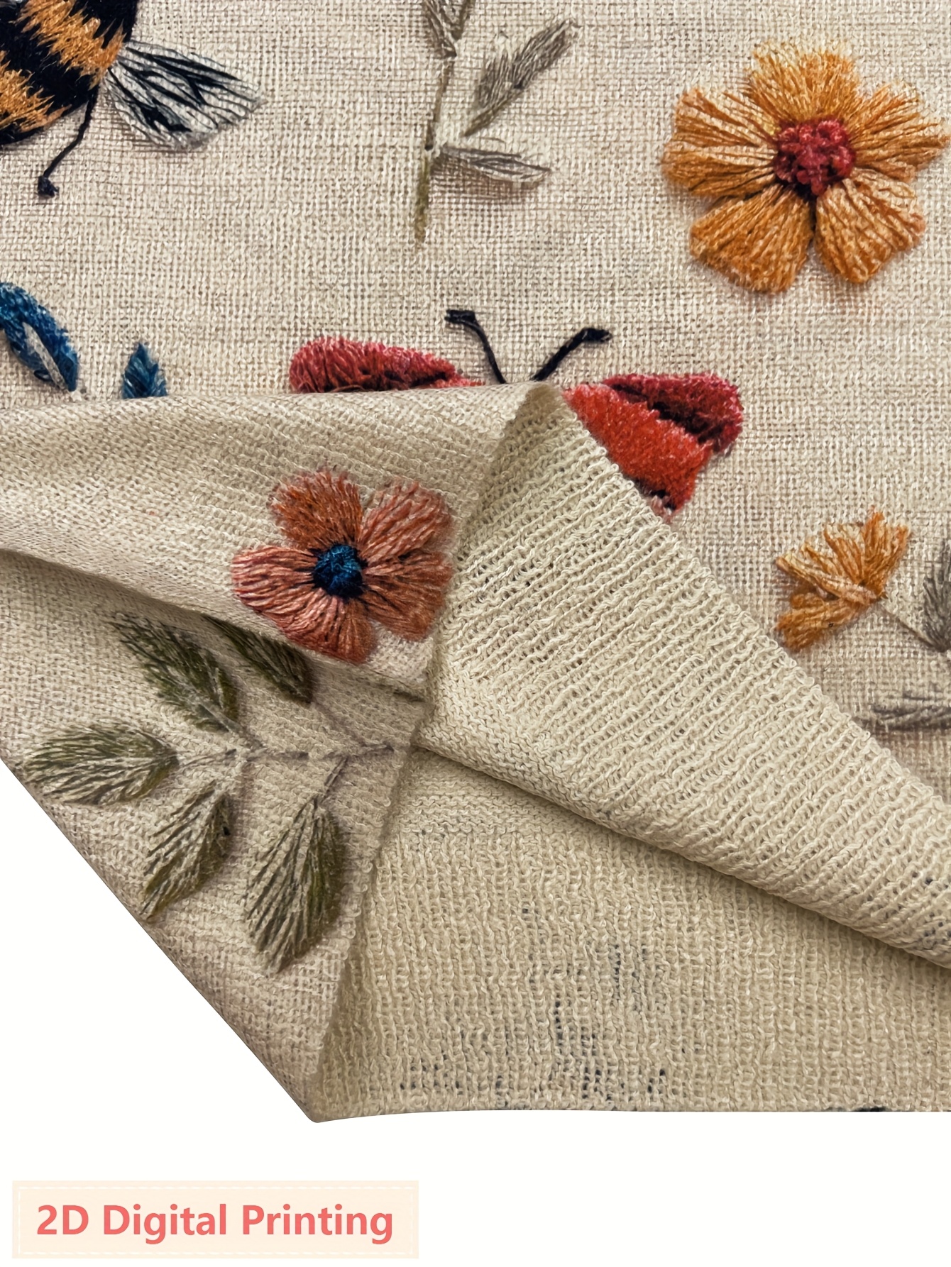 Women’s Floral Butterfly Print Sweater – Vintage Botanical Crew Neck Knit Pullover with Nature Inspired Design