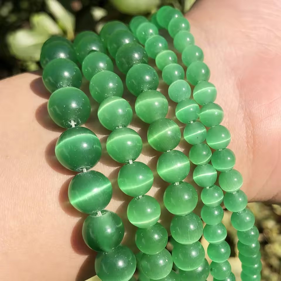 Colorful Cat's Eye Round Beads, Loose Spacer Beads for DIY Bracelet Necklace Jewelry Making, 4/6/8/10mm Sizes Available