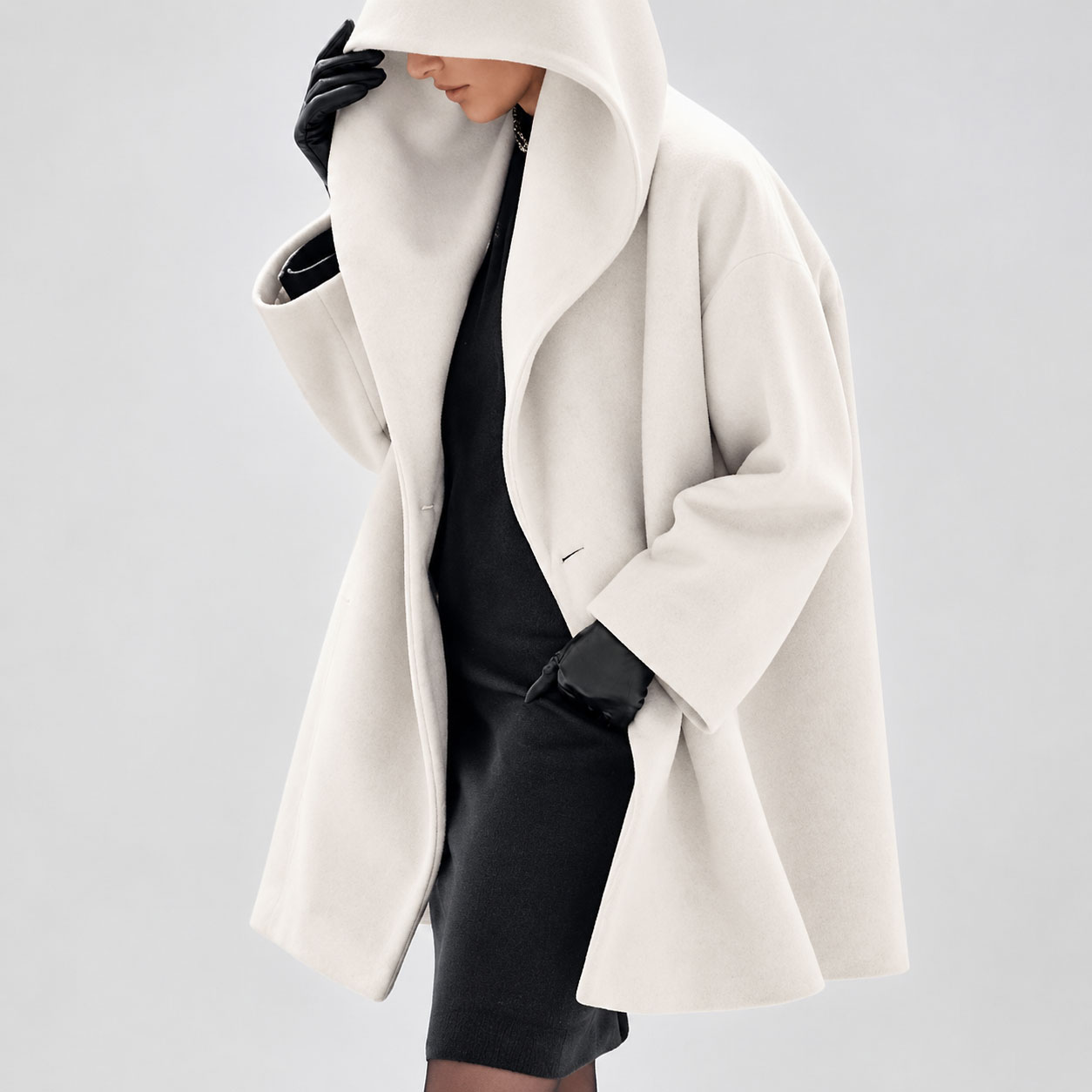 Women’s Lightweight Trench Coat Open Front Hooded Jacket Polyester Casual Long Sleeve Loose Fit Outerwear for Fall Spring