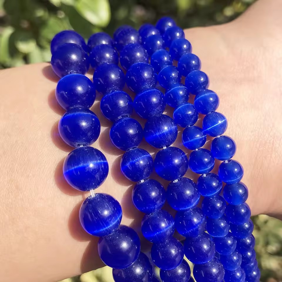 Colorful Cat's Eye Round Beads, Loose Spacer Beads for DIY Bracelet Necklace Jewelry Making, 4/6/8/10mm Sizes Available