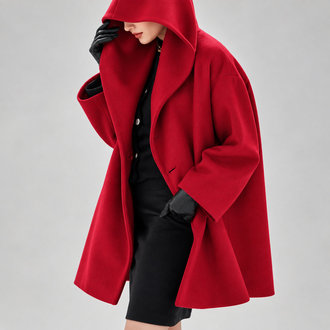 Women’s Lightweight Trench Coat Open Front Hooded Jacket Polyester Casual Long Sleeve Loose Fit Outerwear for Fall Spring