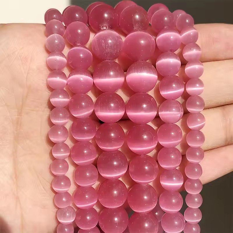Colorful Cat's Eye Round Beads, Loose Spacer Beads for DIY Bracelet Necklace Jewelry Making, 4/6/8/10mm Sizes Available
