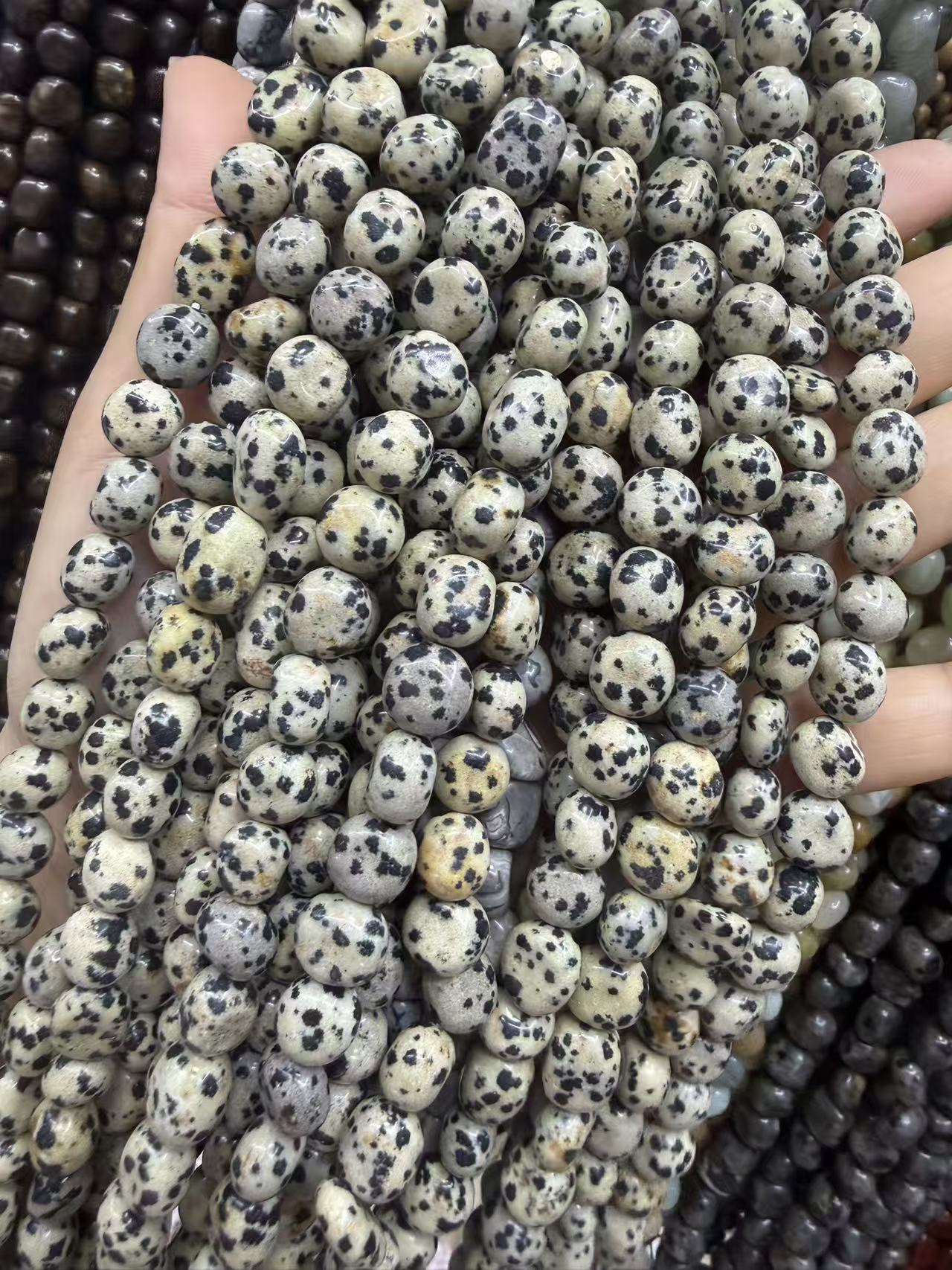 Natural Irregular Freeform Stone Loose Beads, 8×10mm Straight Hole Assorted Crystal Agate Spacer Beads for DIY Bracelet Necklace Earring Craft Supplies, Approx 40 Beads Per Strand Wholesale