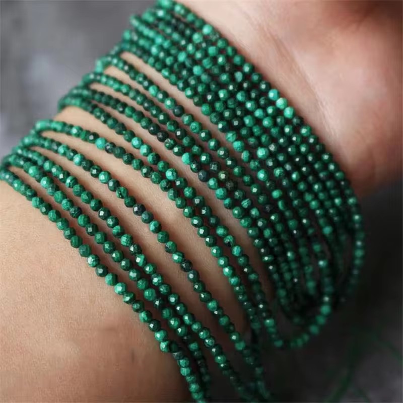 Wholesale Faceted Natural Gemstone Beads, Cut Crystal Loose Beads, Aquamarine Tourmaline Agate Spacer Beads for DIY Bracelet Necklace Jewelry Making, 2/3/4mm