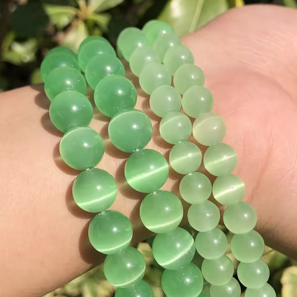 Factory Direct Sales  Cat's Eye Round Beads, Loose Spacer Beads for DIY Bracelet Necklace Jewelry Making, 4/6/8/10mm Sizes Available