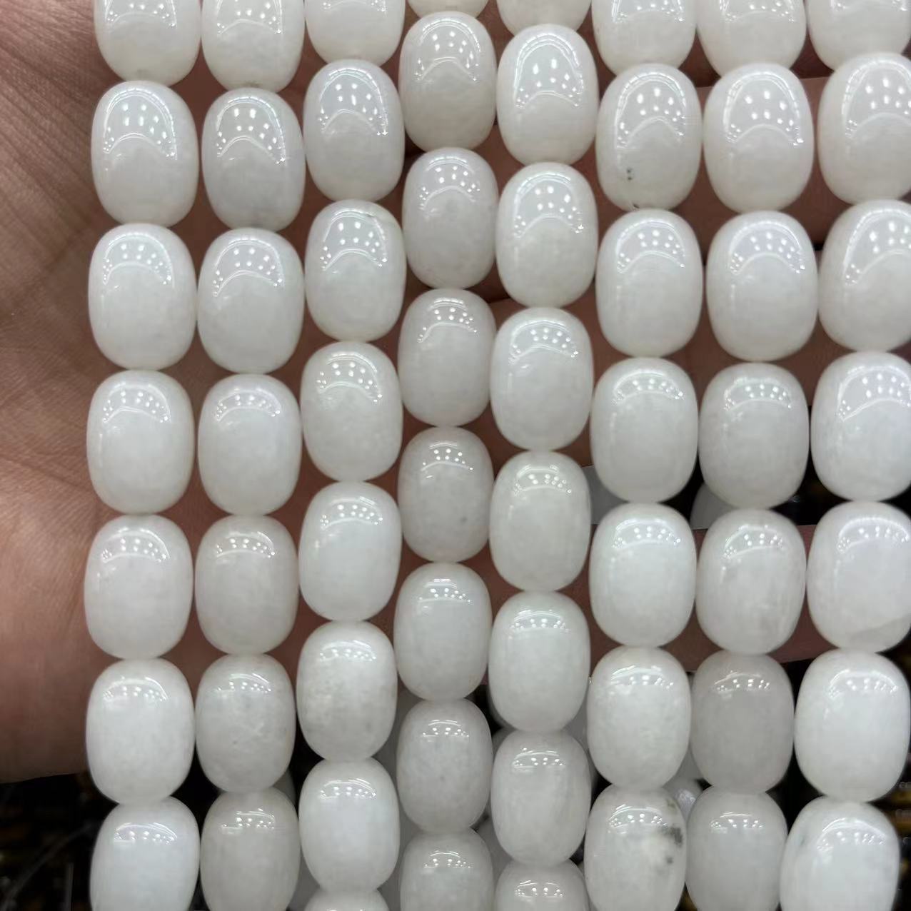 Natural Banded Striped Agate Drum Barrel Loose Beads, 10×14mm Straight Hole Gemstone Spacer Beads for DIY Bracelet Necklace Earring Craft Making, Approx 28 Beads Per Strand