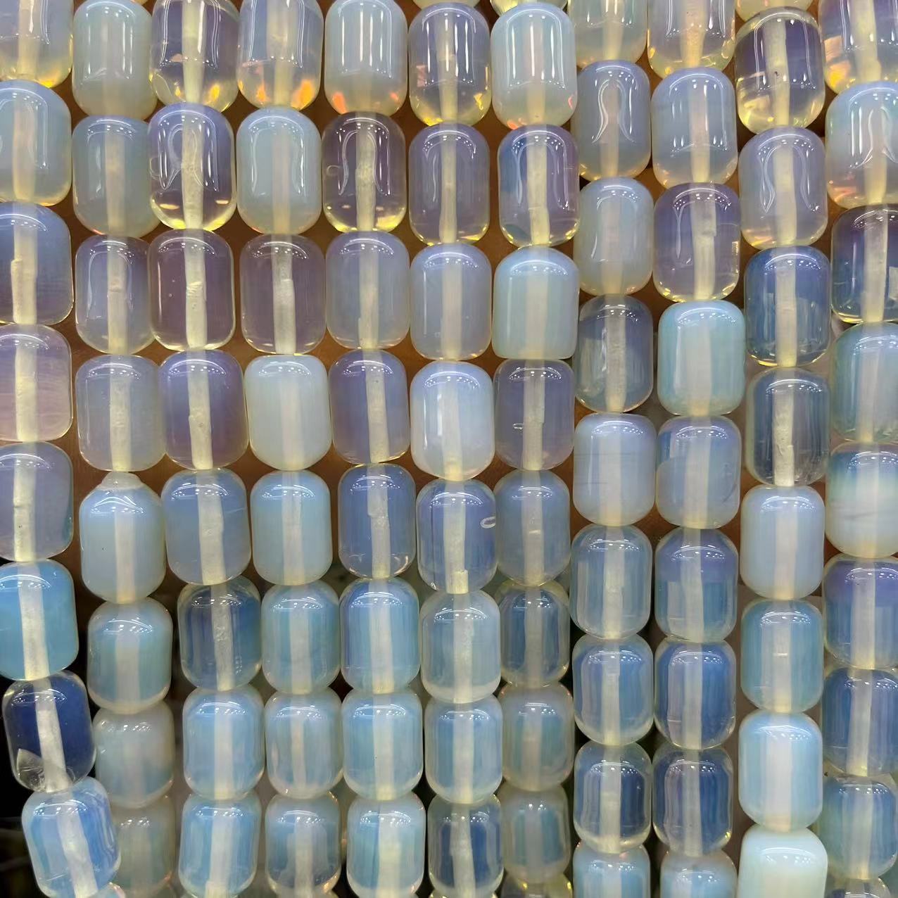 Natural Banded Striped Agate Drum Barrel Loose Beads, 10×14mm Straight Hole Gemstone Spacer Beads for DIY Bracelet Necklace Earring Craft Making, Approx 28 Beads Per Strand