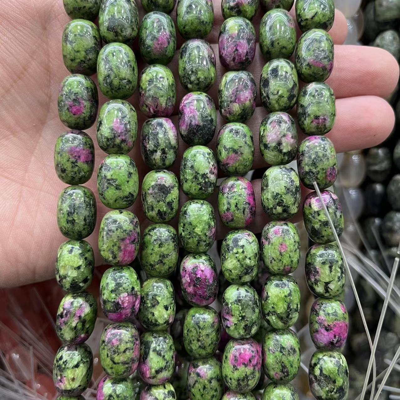 Natural Banded Striped Agate Drum Barrel Loose Beads, 10×14mm Straight Hole Gemstone Spacer Beads for DIY Bracelet Necklace Earring Craft Making, Approx 28 Beads Per Strand