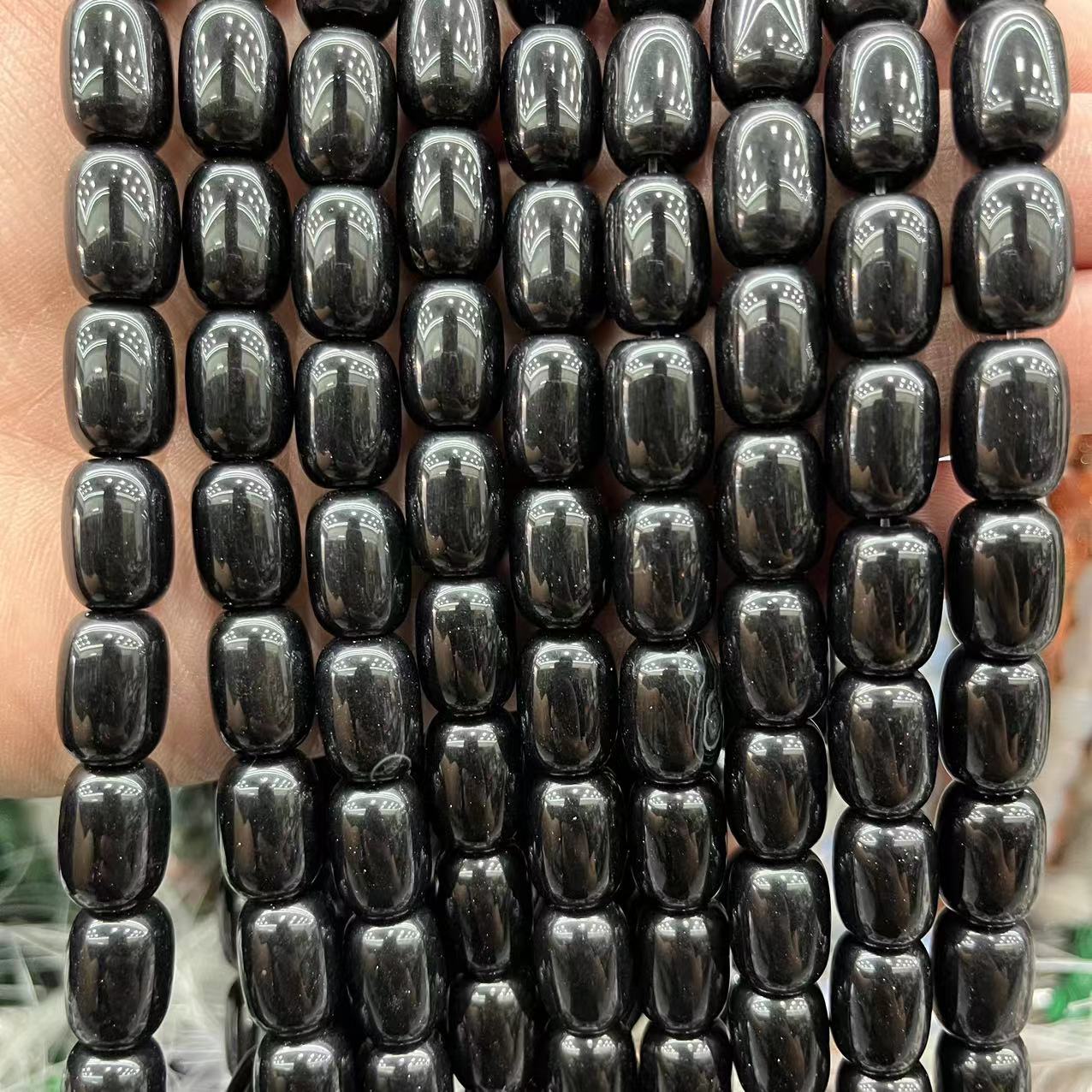 Natural Banded Striped Agate Drum Barrel Loose Beads, 10×14mm Straight Hole Gemstone Spacer Beads for DIY Bracelet Necklace Earring Craft Making, Approx 28 Beads Per Strand
