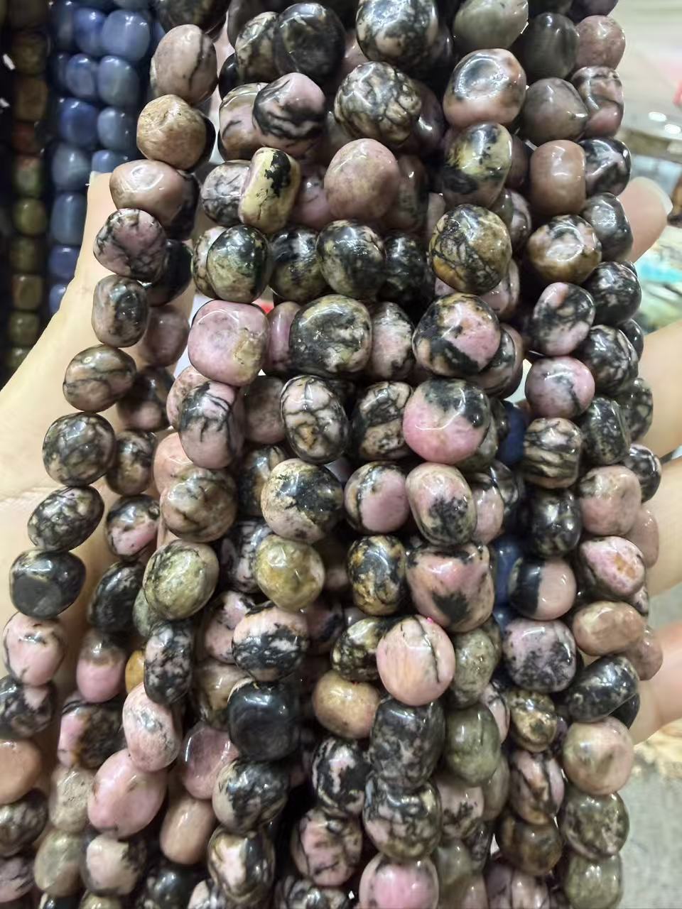 Natural Irregular Freeform Stone Loose Beads, 8×10mm Straight Hole Assorted Crystal Agate Spacer Beads for DIY Bracelet Necklace Earring Craft Supplies, Approx 40 Beads Per Strand Wholesale
