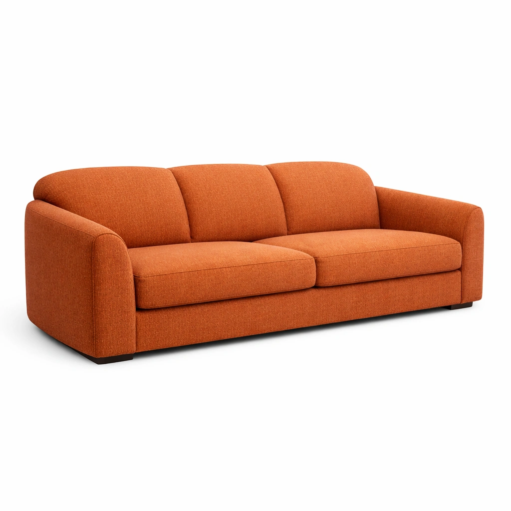 Sofá de tela naranja-nestpira