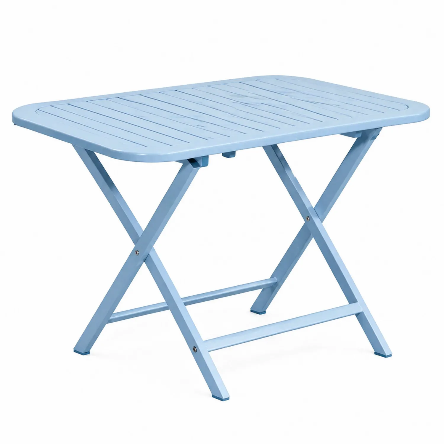 Table pliante en métal bleu-Velriver