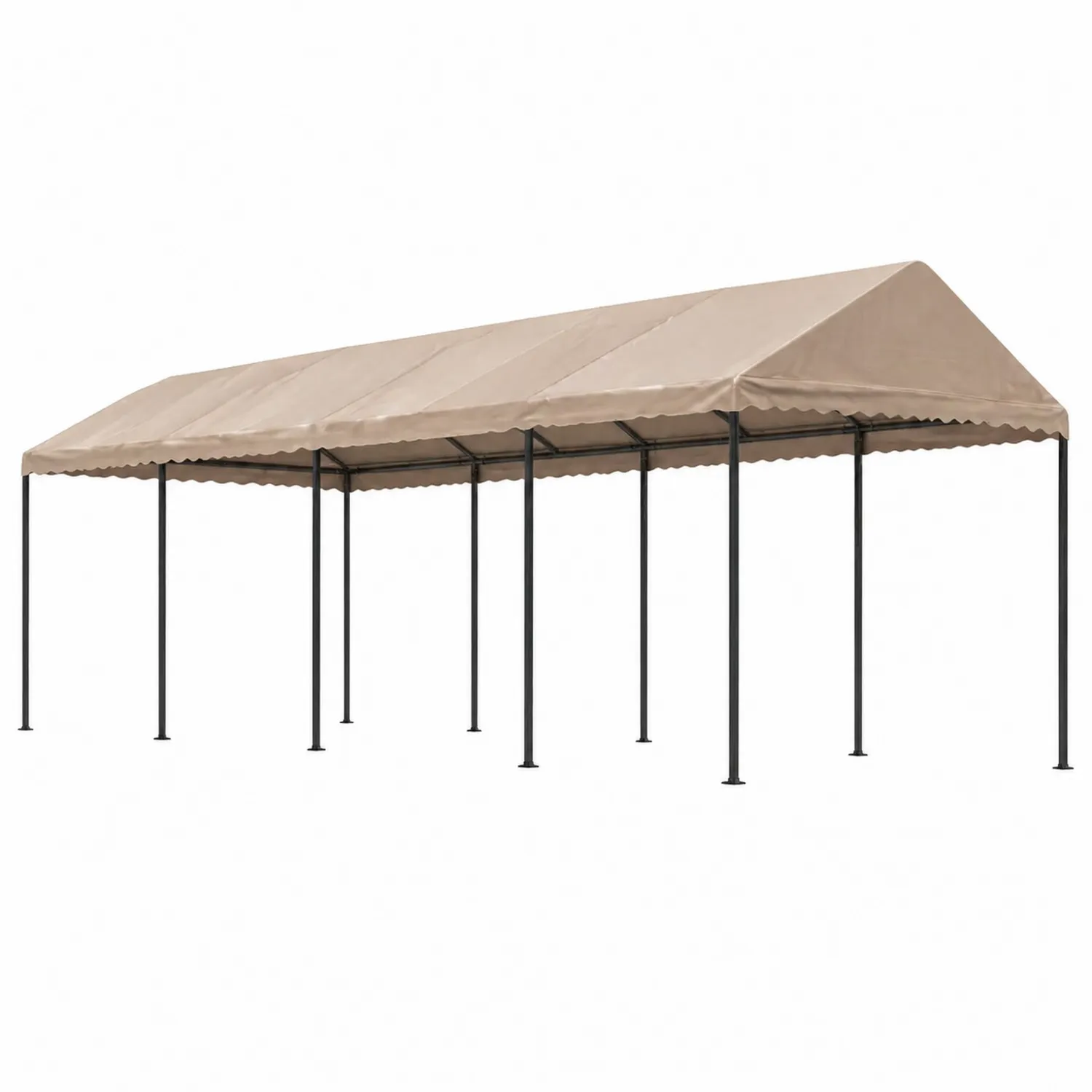Tente d'extérieur en acier avec toit en polyester Beige-Velriver