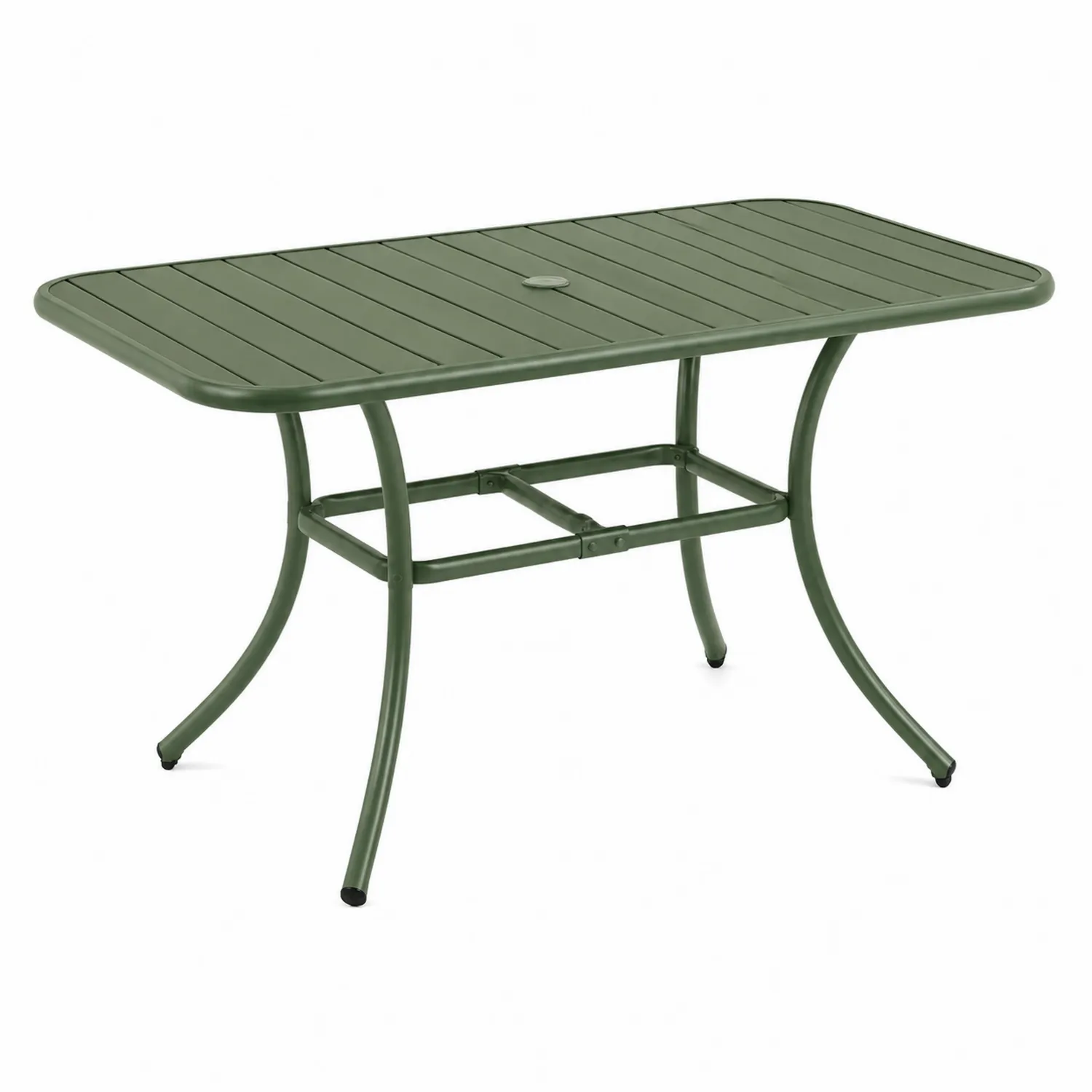 Table de jardin en métal verte 150x90x75 cm-Velriver
