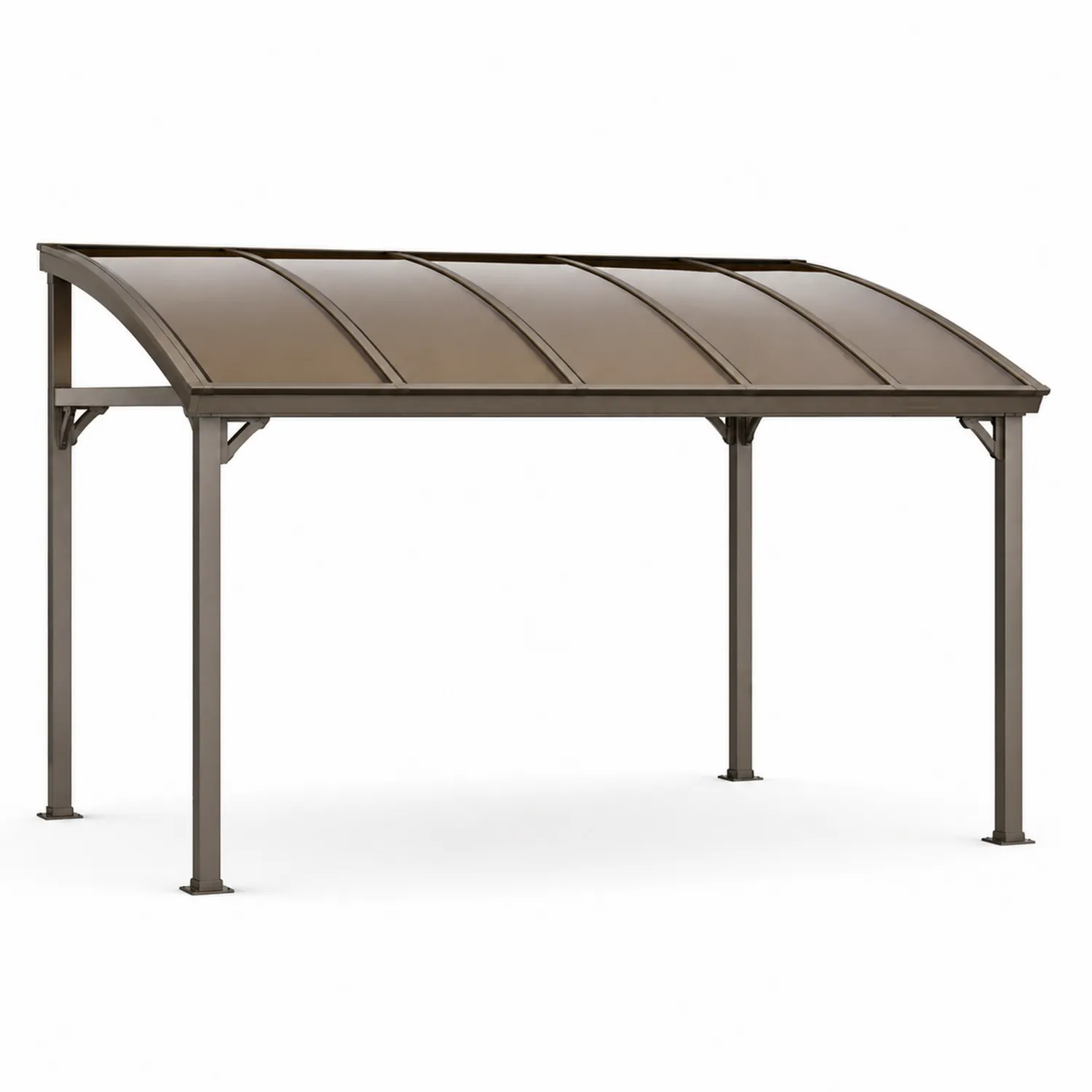 Pergola en aluminium et polycarbonate brun 300x400 cm-Velriver