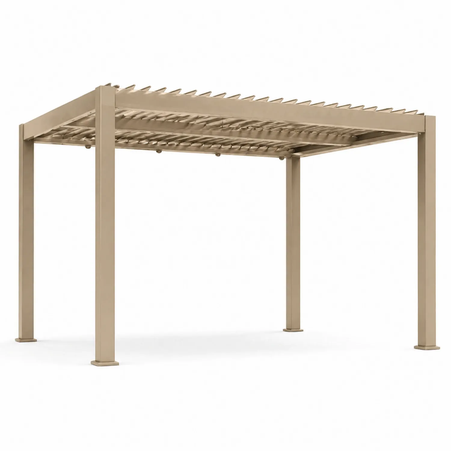 Pergola en aluminium beige 3x3m-Velriver