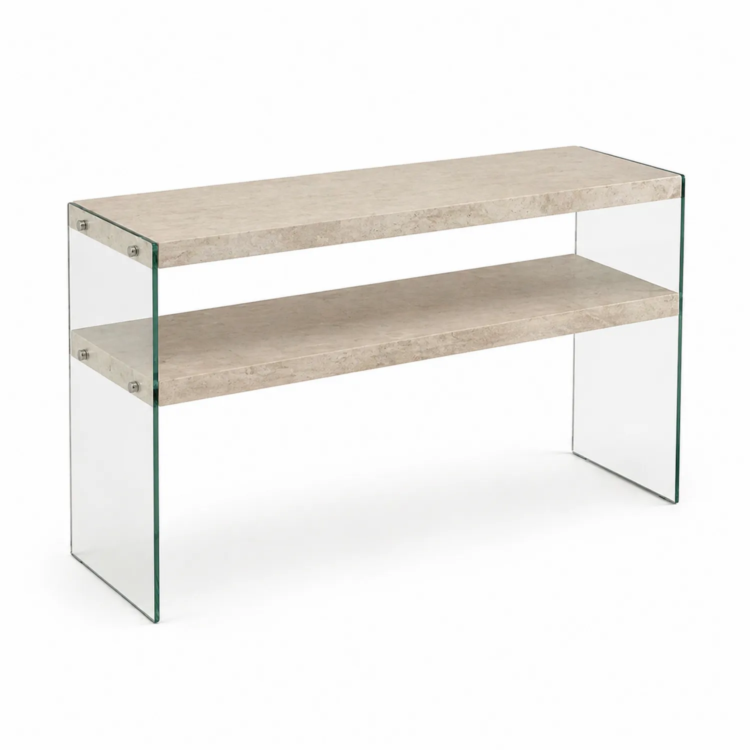 Console en pierre reconstituée et verre trempé-Velriver