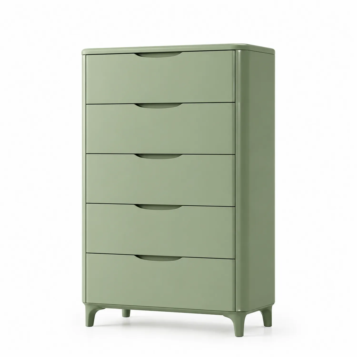 Commode 5 tiroirs en métal Vert-Velriver