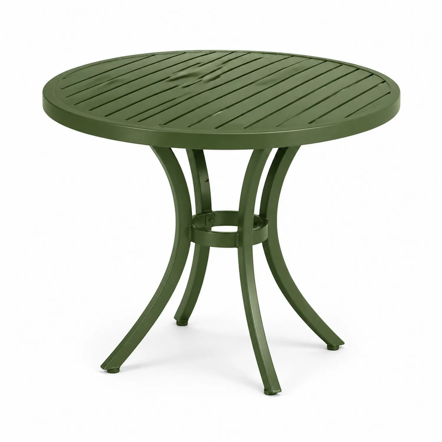 Table ronde en métal aluminium vert 90 cm-Velriver