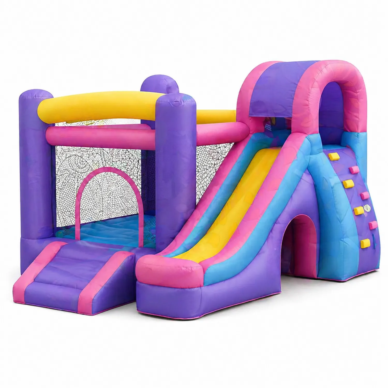 Aire de Jeux Gonflable avec Toboggan en PVC MultiCouleure-Velriver