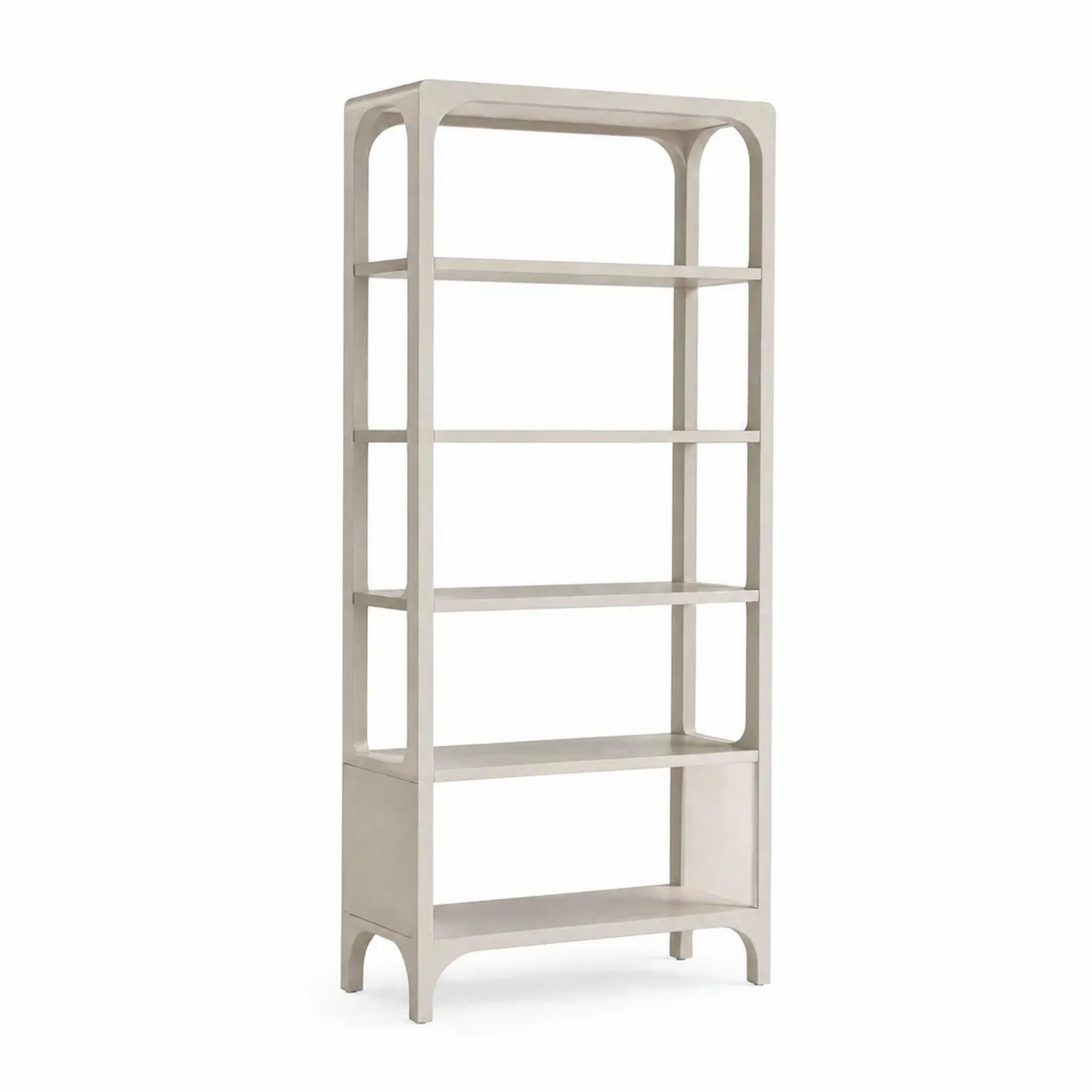 Étagère en bois MDF 5 niveaux 180 cm Crème-Velriver
