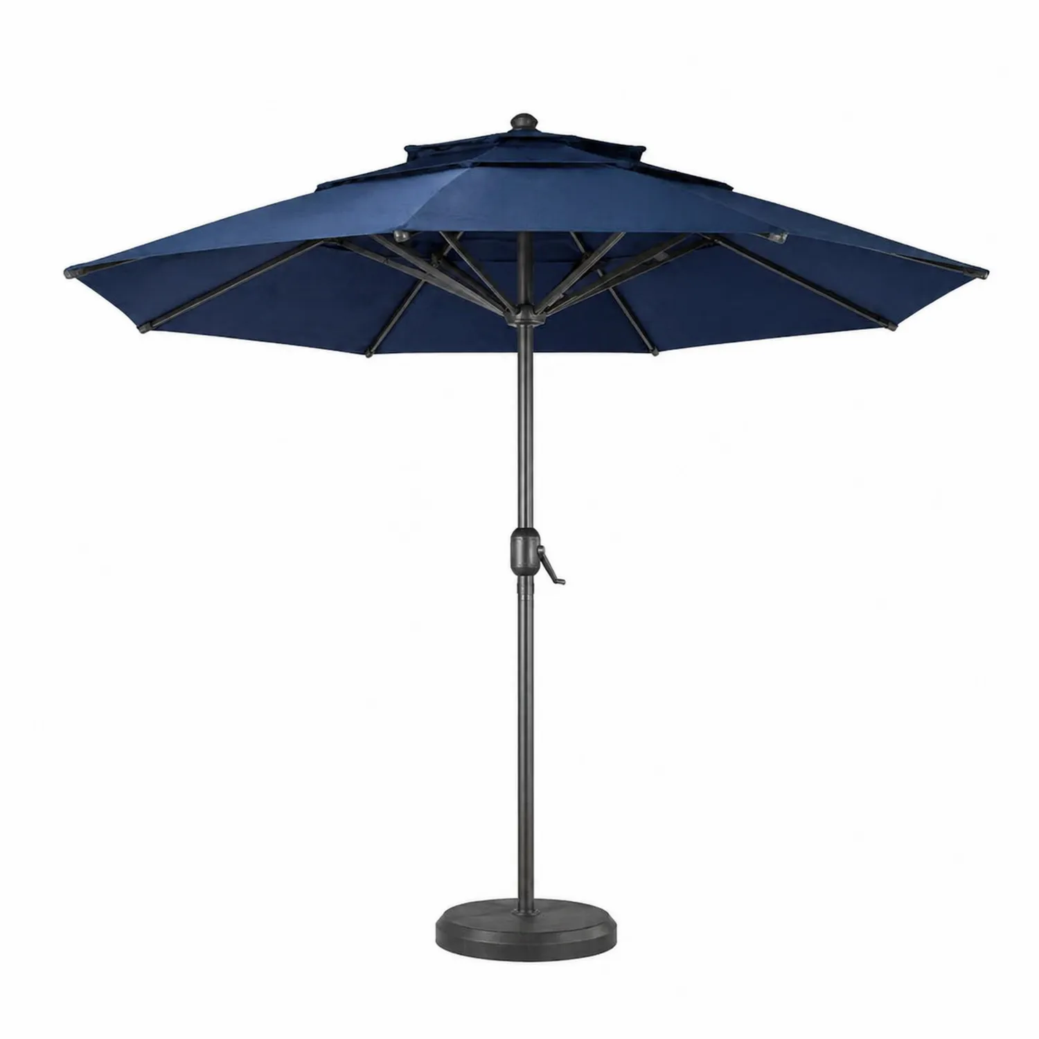 Parasol de jardin avec mât en aluminium, diamètre 300 cm, Bleu-Velriver