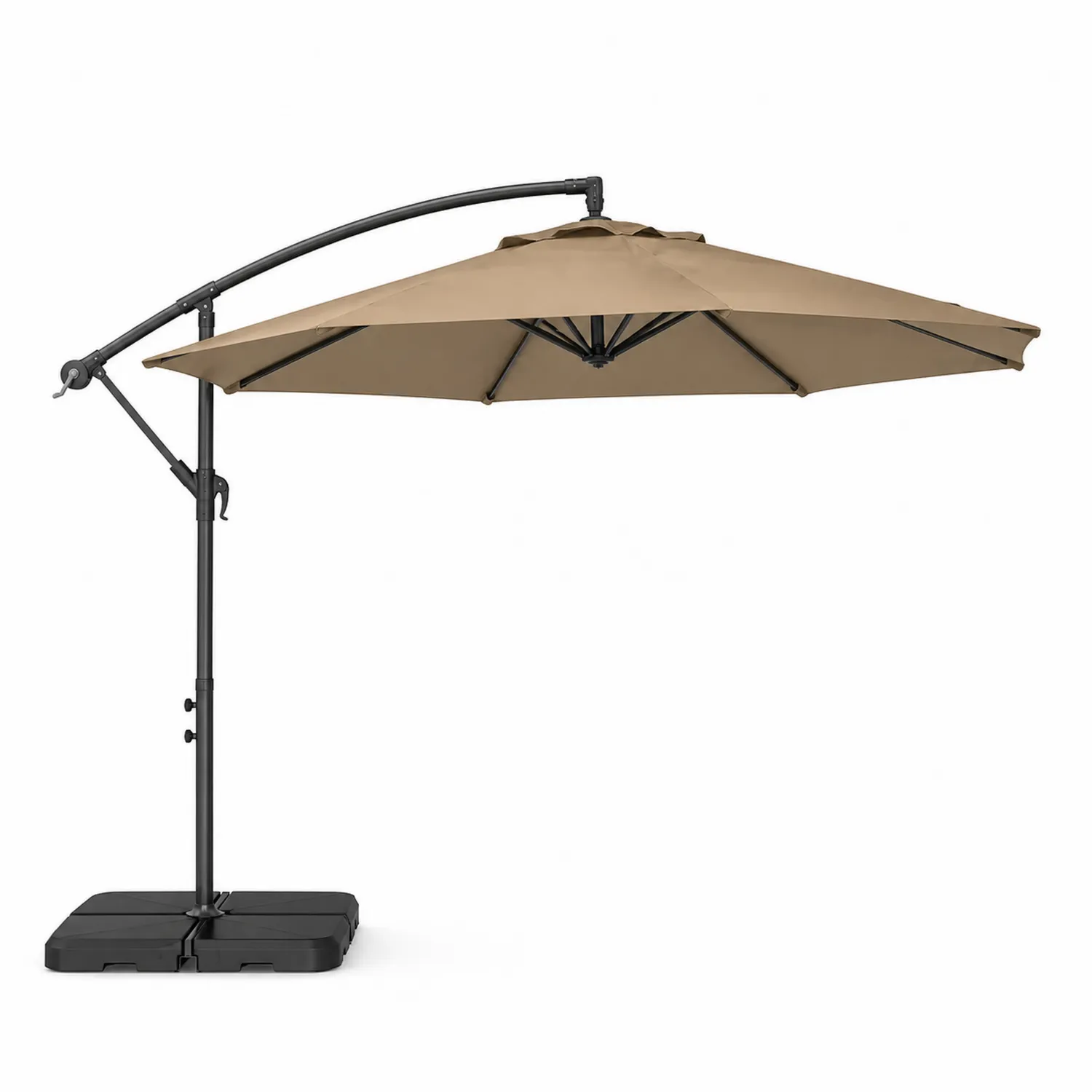 Parasol déporté en polyester 300 cm avec mât en aluminium-Velriver