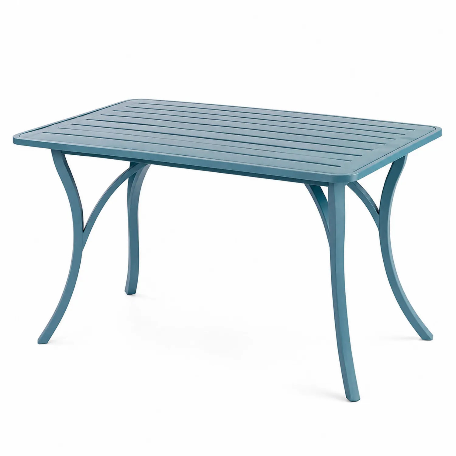 Table de jardin en aluminium bleu-Velriver