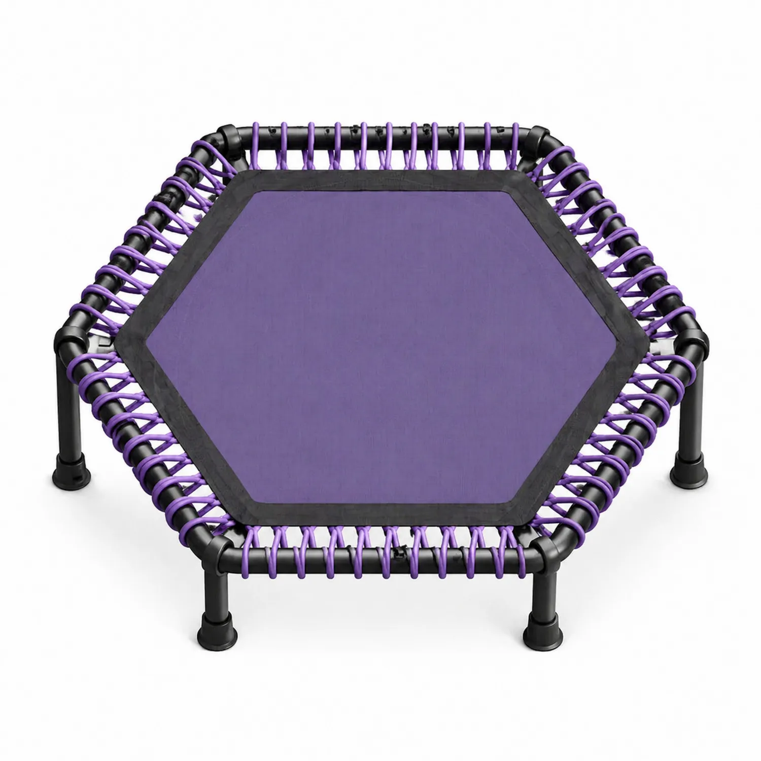 Trampoline hexagonal en acier et polypropylène 120 cm Violet-Velriver