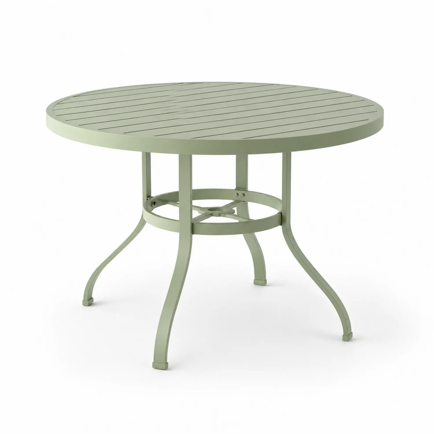 Table de jardin ronde en métal 120 cm Vert Clair-Velriver