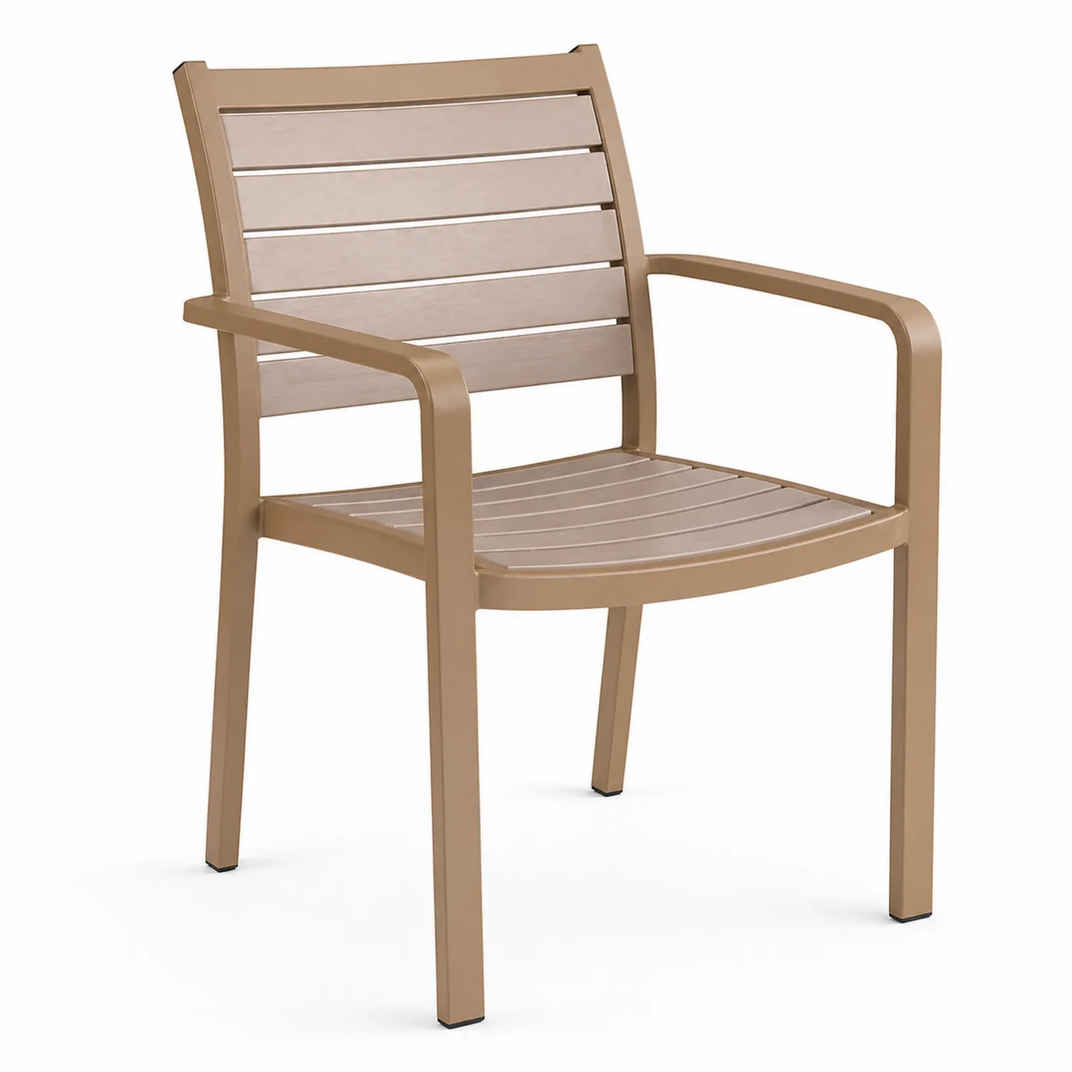 Chaise en aluminium et polywood beige-Velriver