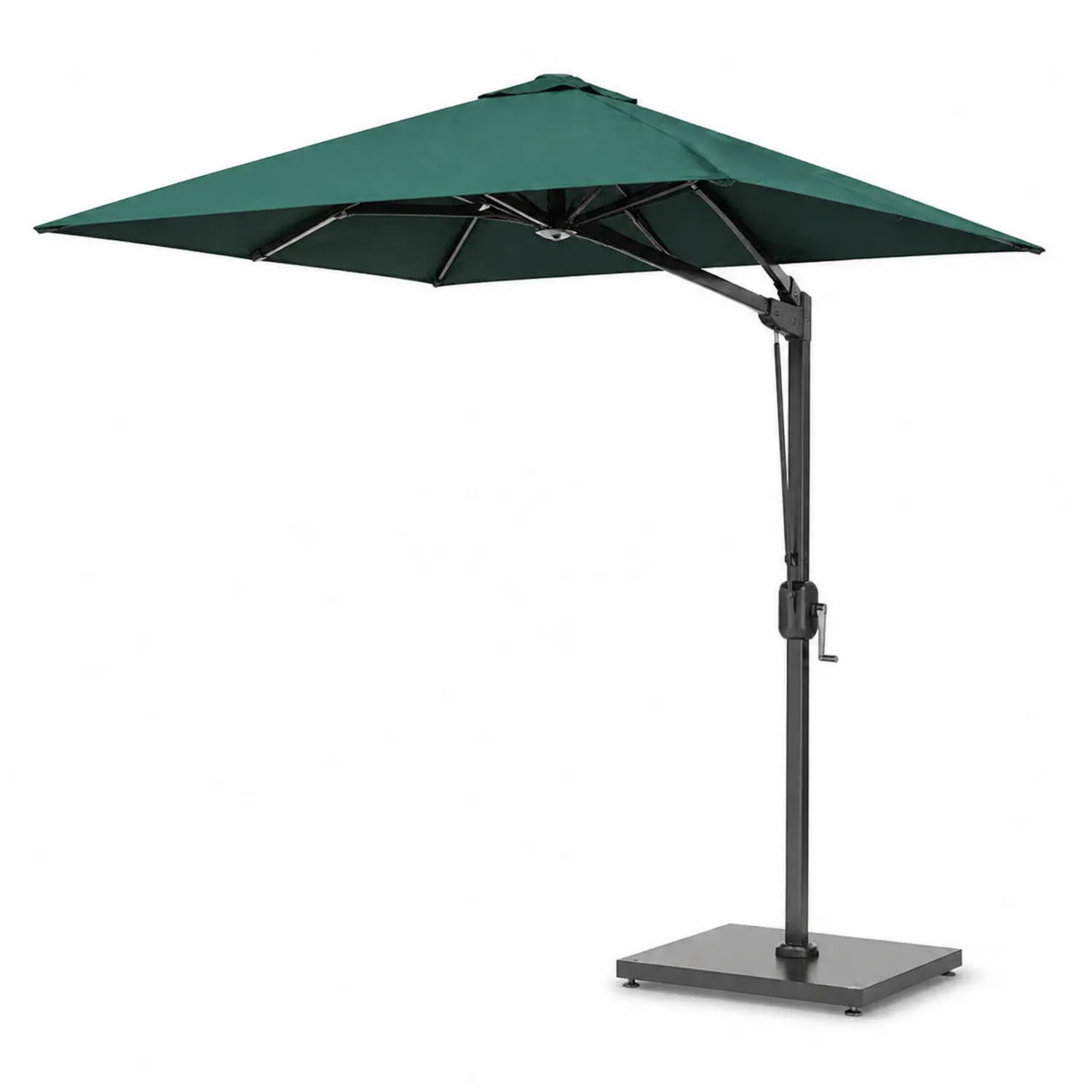 Parasol déporté en polyester et aluminium 300 cm Vert-Velriver