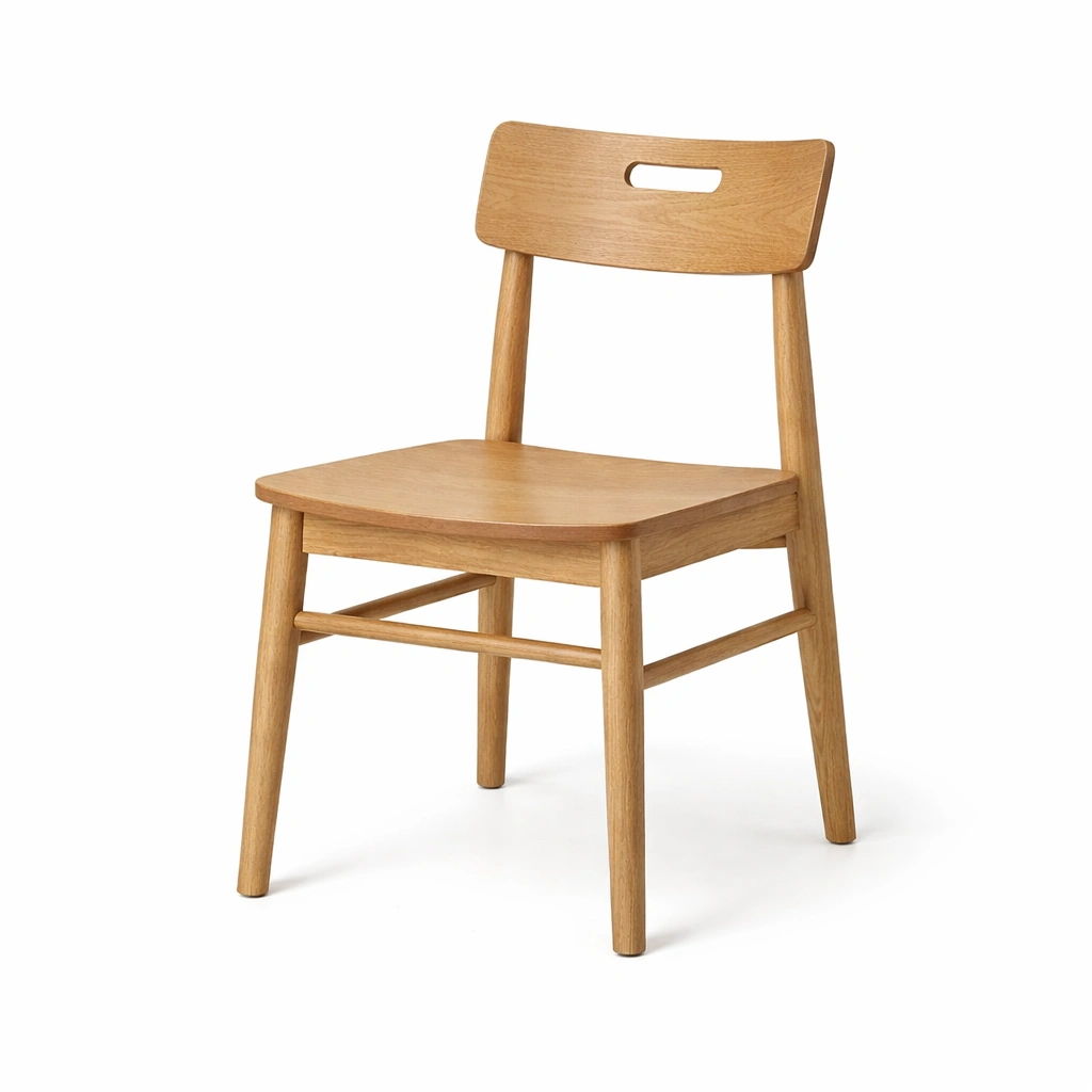 Silla de comedor de madera de roble 45x45x80 cm-furndexa