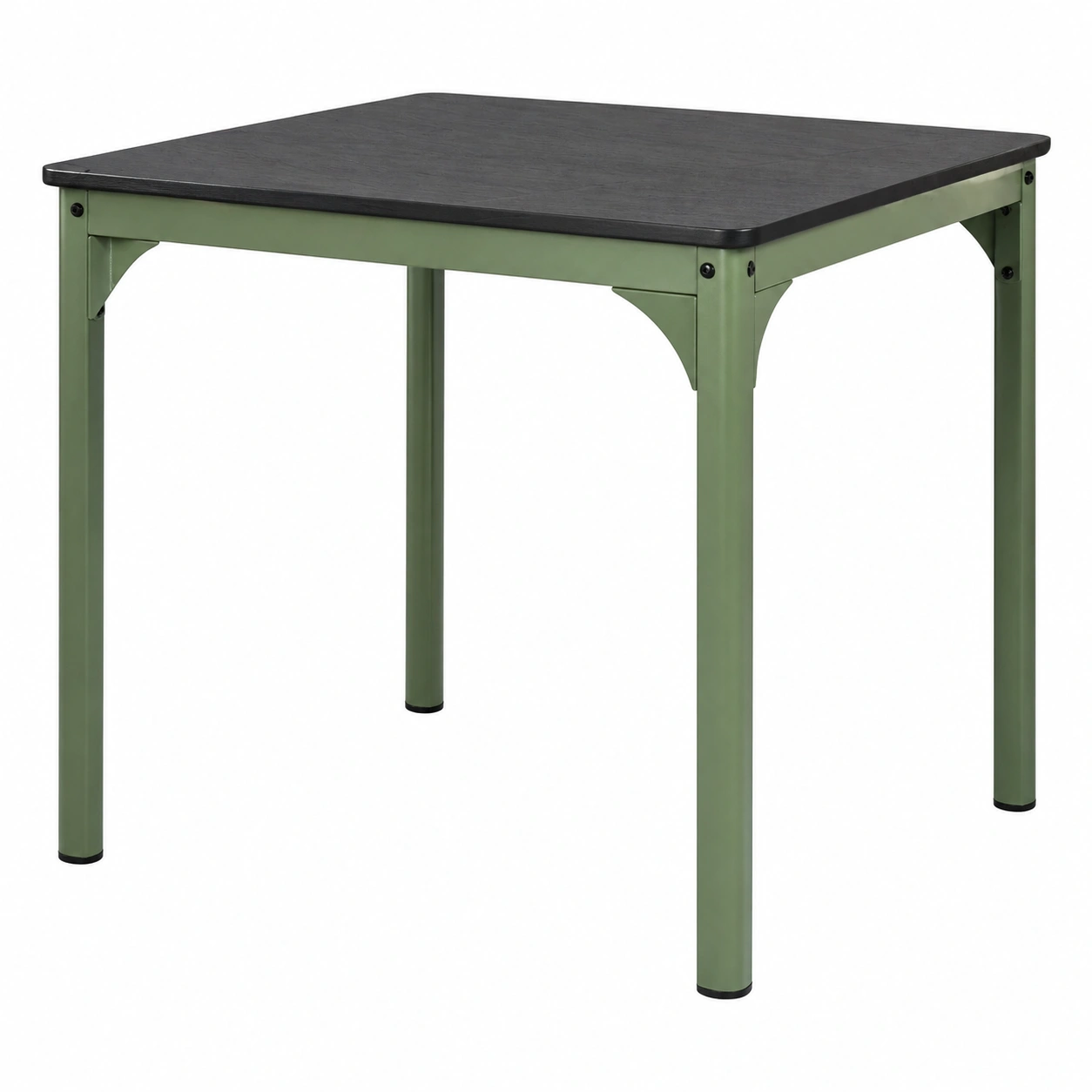 Kuechentisch Emilie Industrial Design Gruen Metallgestell Holzoptik Tisch 70x70 cm-furnicarehub