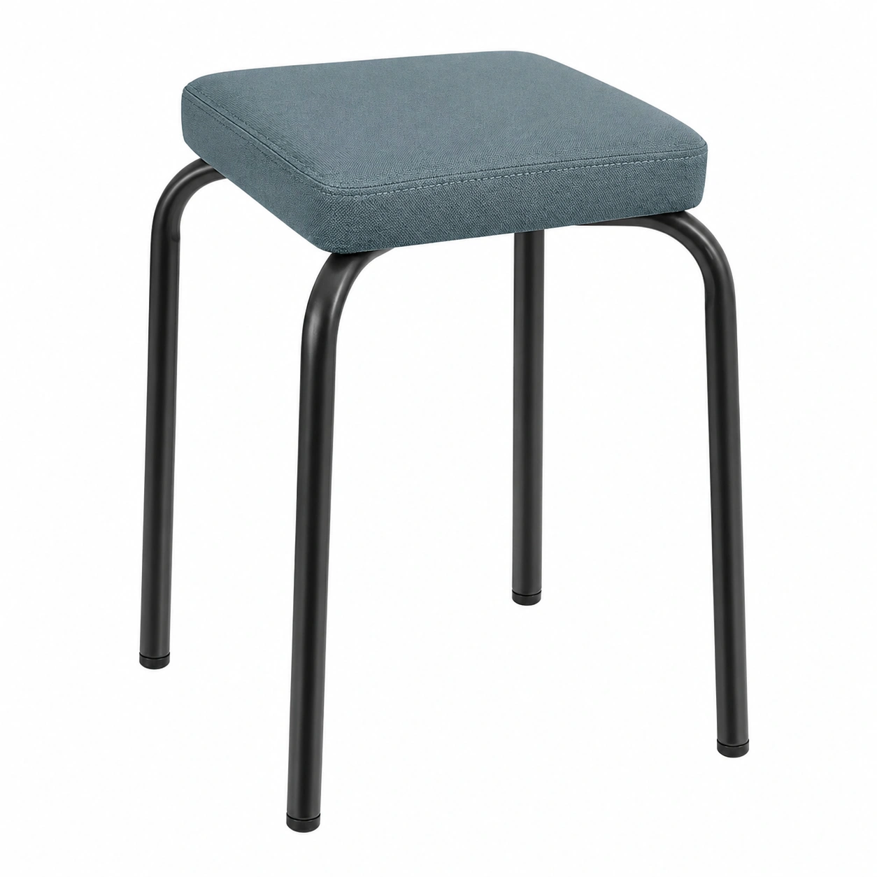Moderner Polsterhocker mit Metallgestell Blau-furnicarehub