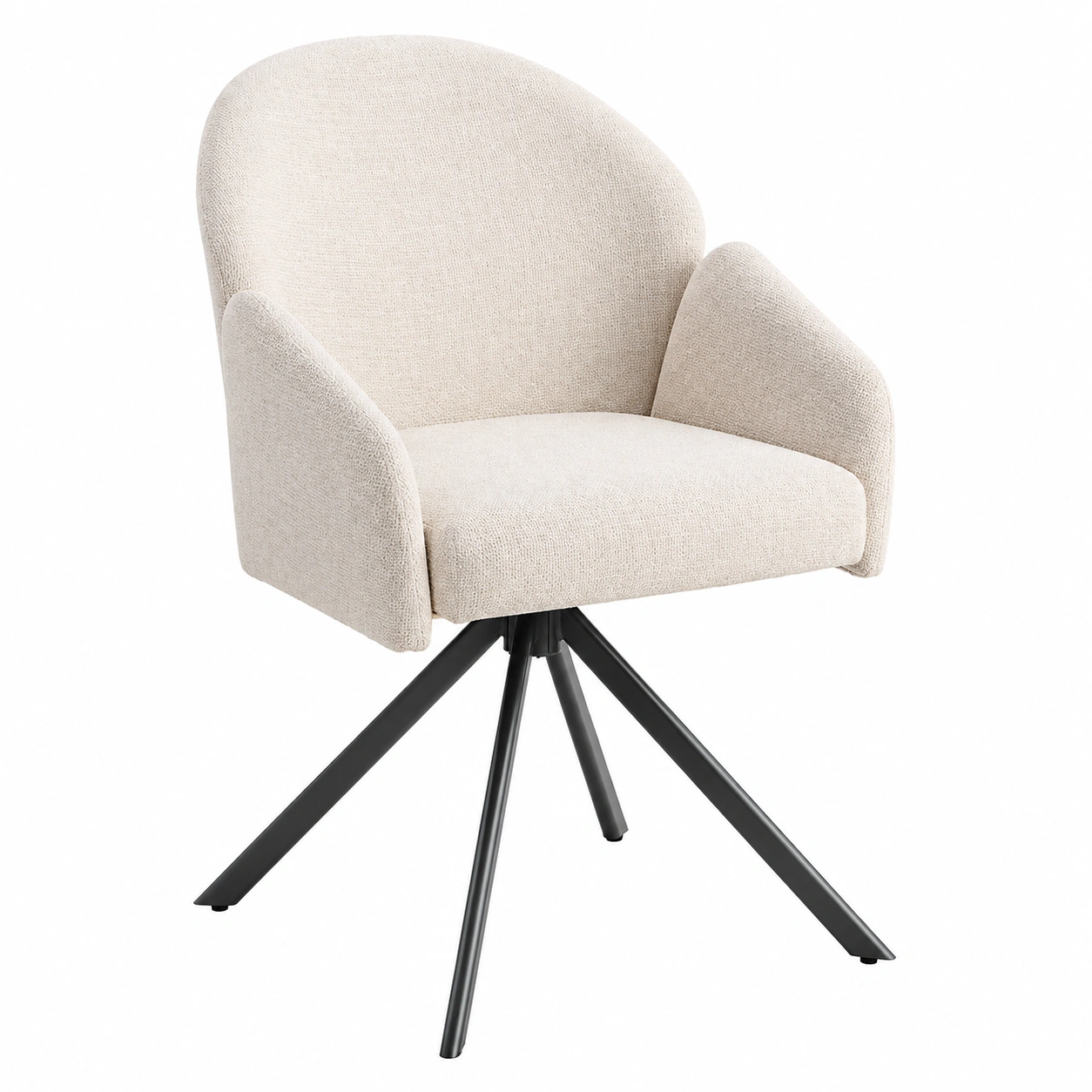 Drehstuhl mit Armlehnen Stoffbezug modern B/H/T ca 57x84x61 cm-furnicarehub