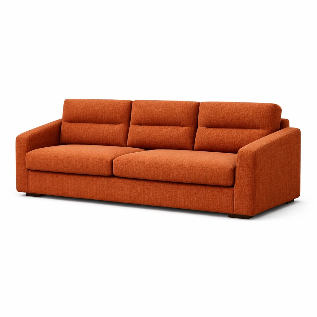 Sofá de poliéster naranja 220x90x80 cm-roomerio