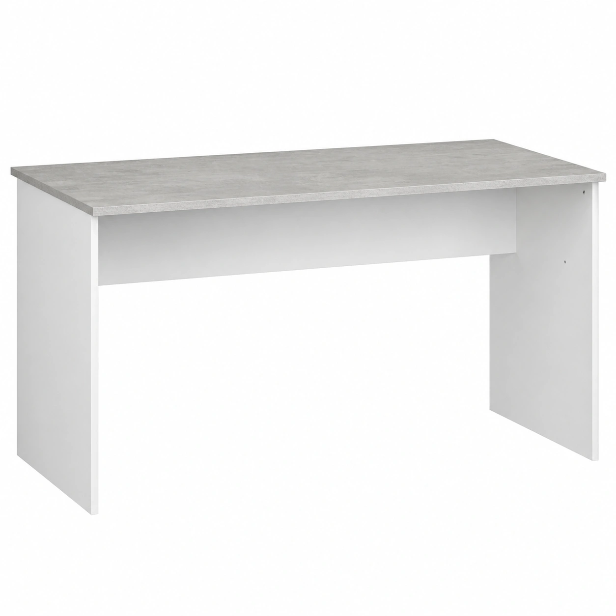 Schreibtisch Minimalistisch Weiß Betonoptik 150x65x74 cm Modernes Design-homedeskcare