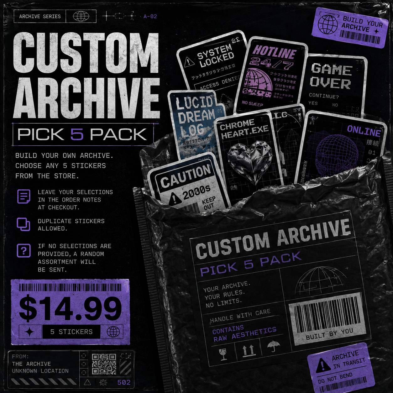 📦 CUSTOM ARCHIVE — PICK 5 PACK