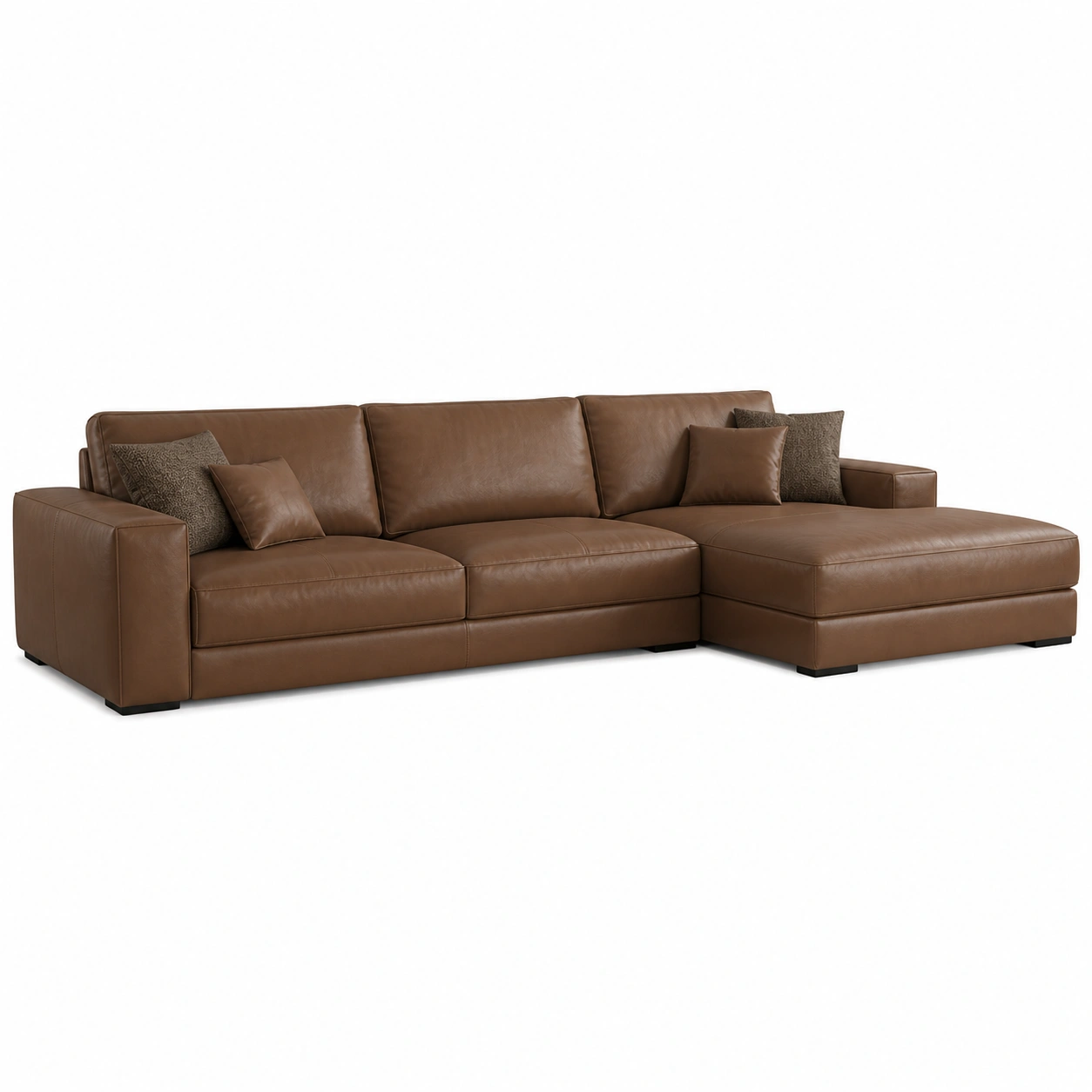Sofa narozna skorzana elegancka