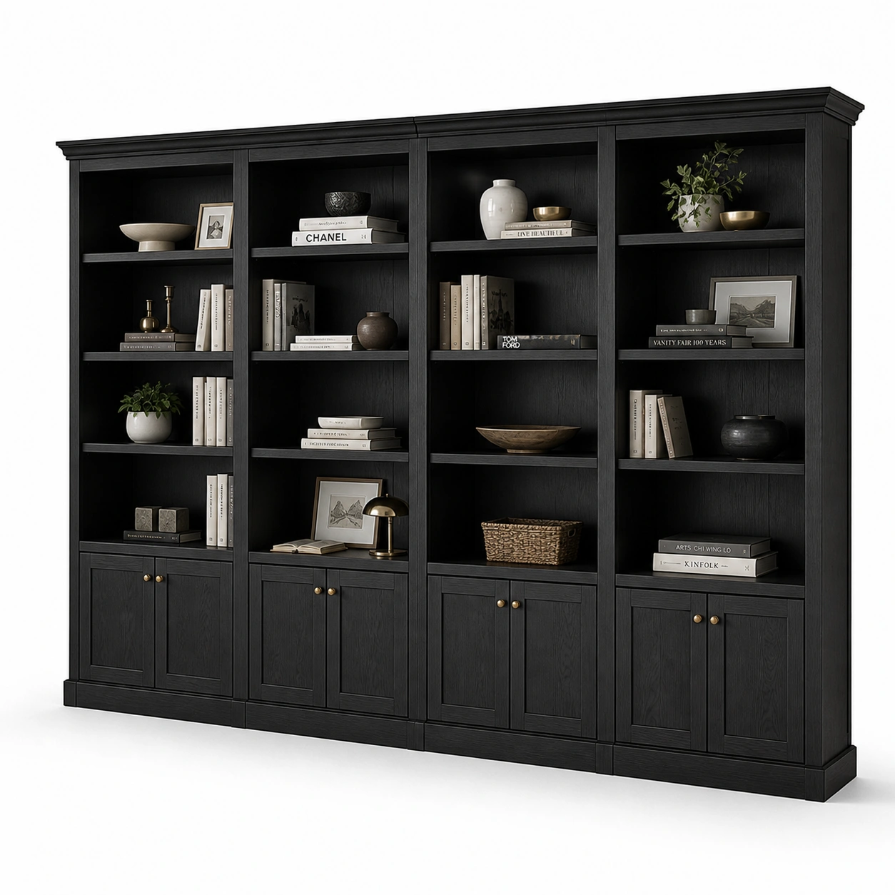 Regal biblioteczny nowoczesny czarny