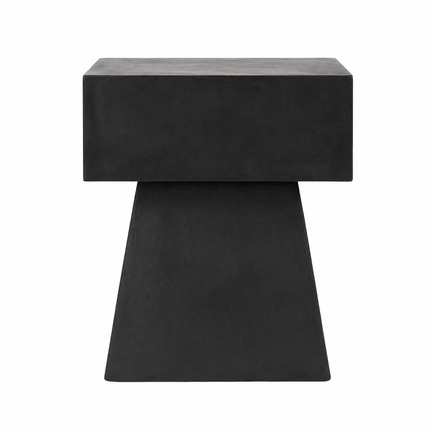 Tavolino Laterale in Cemento Nero-domveraliving